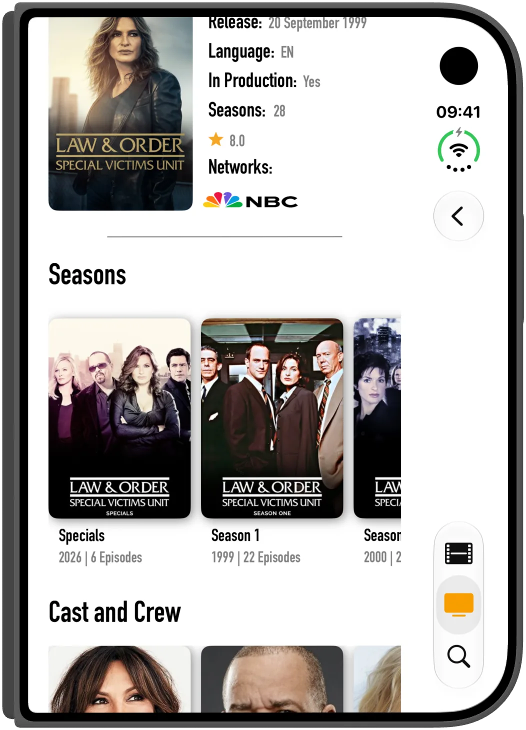Law & Order: SVU with its seasons and cast